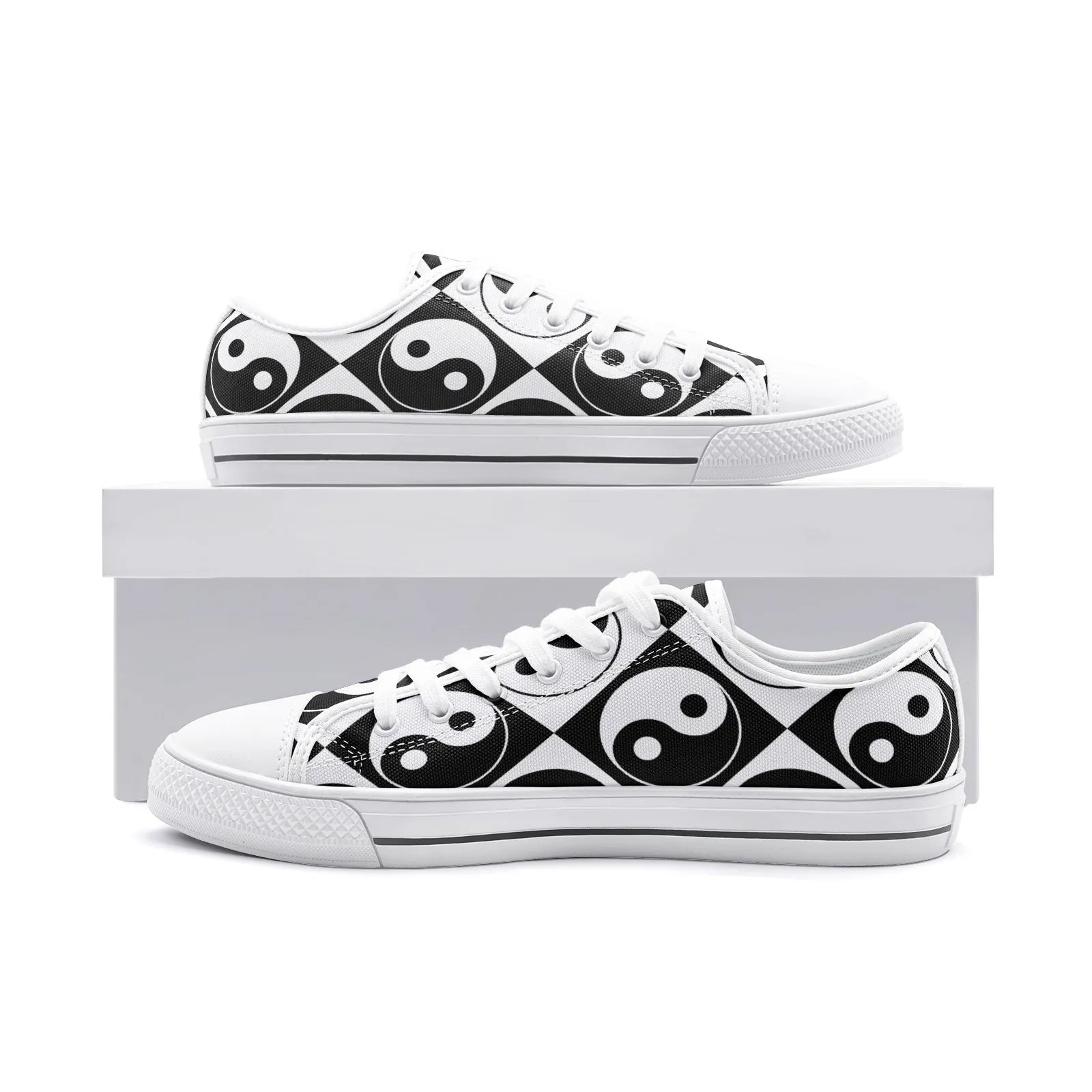 Yin and Yang Unisex Low Top Canvas Shoes