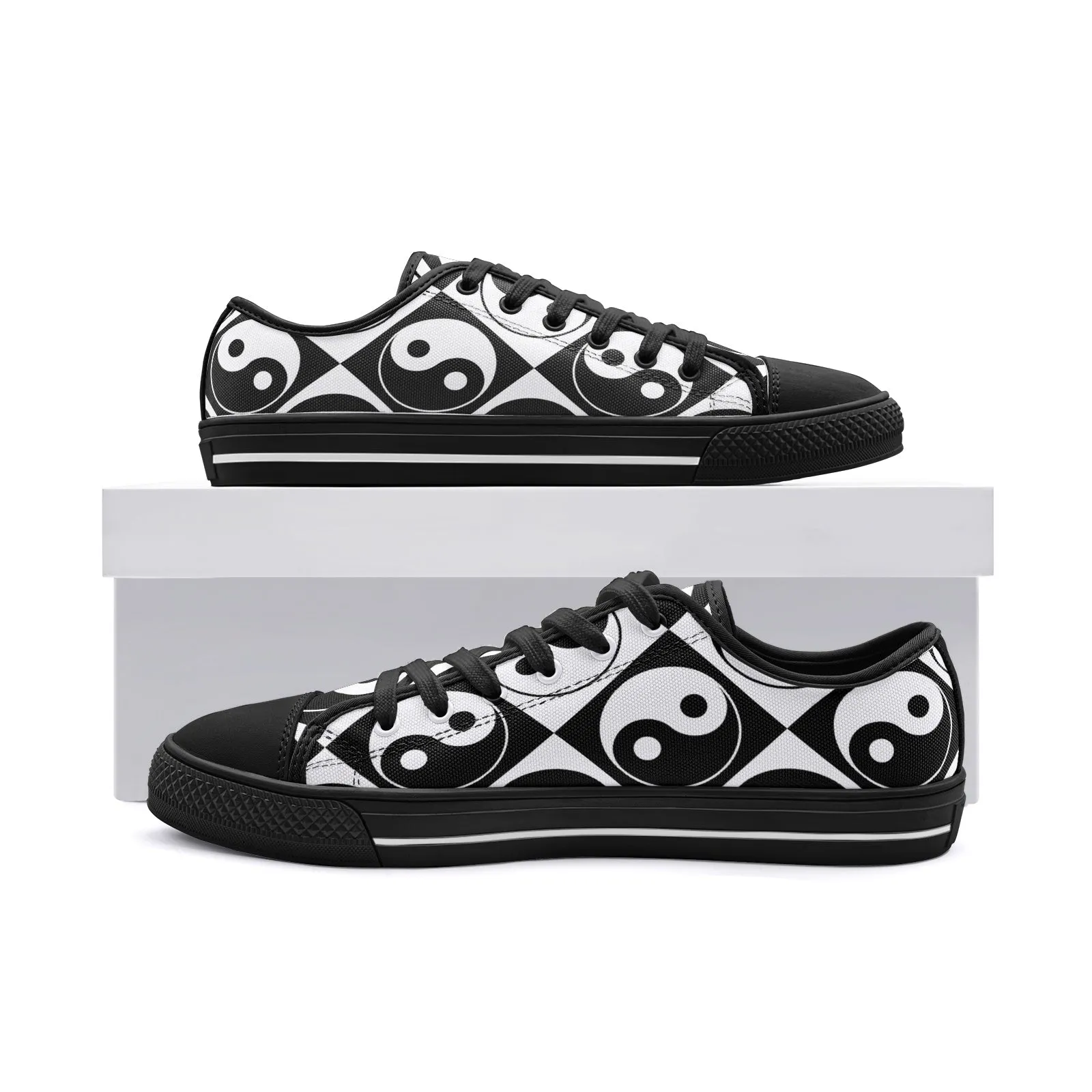 Yin and Yang Unisex Low Top Canvas Shoes